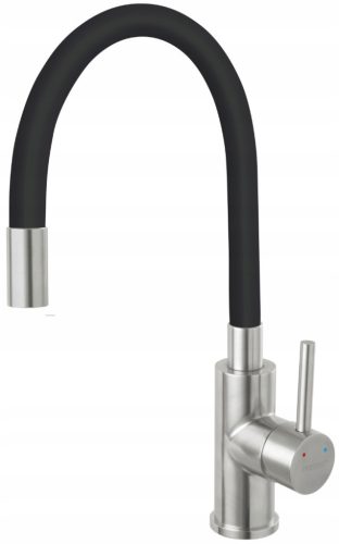  Ferro ZUMBA INOX floor-standing kitchen faucet, black, silver