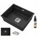 Granitan EPIR single-bowl sink, black granite