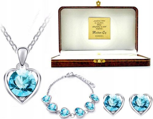  SILVER JEWELRY SETS HEART ENGRAVING