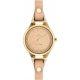  Gold salmon women's watch on a leather strap elegant design for women