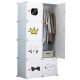  MuvuHome Wardrobe 74 x 147 x 37 cm white