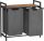  Freestanding laundry basket Vasagle 92l, black, brown and beige tones, grey and silver tones