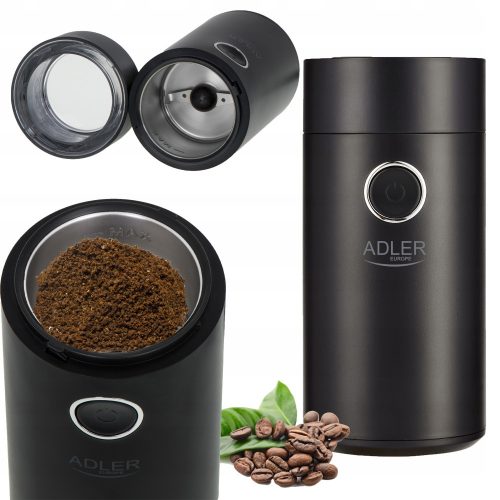  Electric Grinder Adler, plastic, 75 g, black, yellow and gold tones