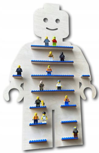  Shelf for figures 60 cm, figure, navy blue blocks