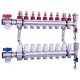 underfloor heating distributor 9 to the floor