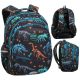  CoolPack Multi-Compartment School Backpack, Black, Shades of Blue, Shades of Orange, Multi-Colour, 21 l