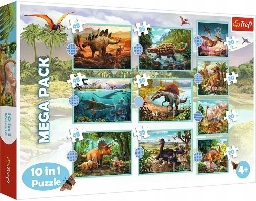  Trefl 10in1 Puzzle 329 Pieces TREFL 10IN1 PUZZLE IN THE WORLD OF DINOSAURIER 90390 TREFL