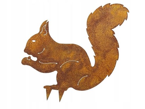  SQUIRREL made of metal, a garden decoration to stick in. RUST