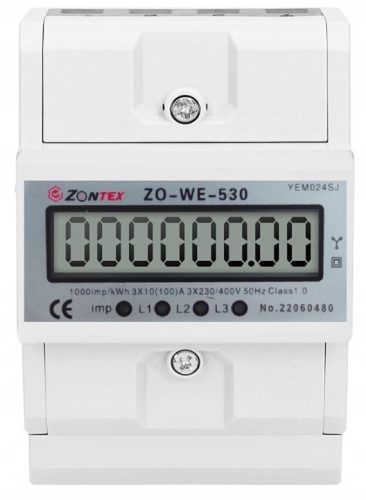 Zontex meter 220 V IP20 10 A