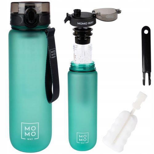  Large water bottle 1l MOMO WAY bottle with strainer bpa free tritan