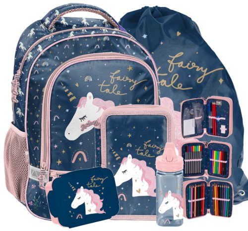 Complete School Backpack Set with Accessories for Grades 1-3