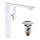 Valvex LOFT WHITE chrome pedestal basin mixer + click-clack plug for SQUARE washbasins