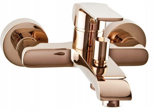 Valvex Aurora Rose Gold Single Lever Wall Mounted Bath and Shower Mixer Tap, Gold