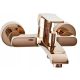 Valvex Aurora Rose Gold Single Lever Wall Mounted Bath and Shower Mixer Tap, Gold