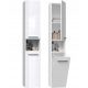 TopEshop Nell III standing bathroom cabinet, glossy white, 31x30x174 cm