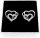  Heart Earrings Hearts with Cubic Zirconia Silver 925