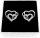  Heart Earrings Hearts with Cubic Zirconia Silver 925