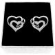  Heart Earrings Hearts with Cubic Zirconia Silver 925