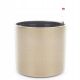  Hydroponic flower pot, 19.5 cm x 19.5 x 17.5 cm, diameter 19.5 cm, ceramic in yellow and gold tones