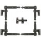 4× Winkelscharnier M 9 35 mm Platte 35 x 250 mm + Km Express Lock lock01