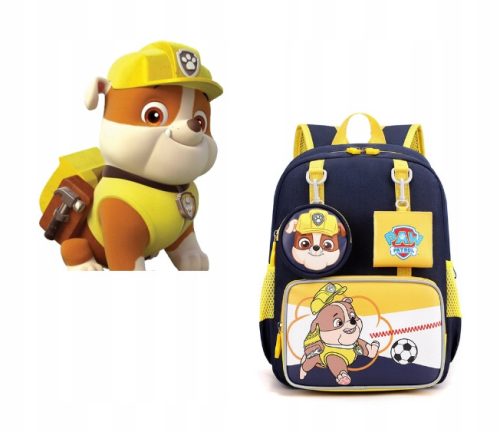 Rubble Paw Patrol Backpack & Wallet Set with Key Case for Kids