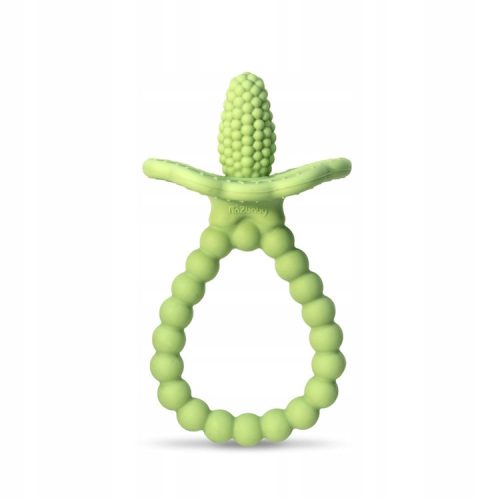  RazBaby silicone teething ring in green tones