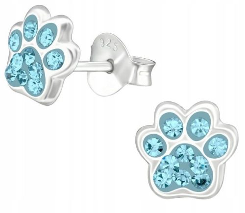  EARRINGS silver for GIRL dog paw SILVER