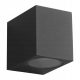  Light Home garden wall light, dark ash, black GU10 400 W