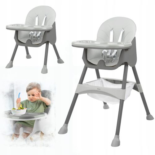  UNO foldable feeding chair, tray, basket