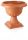  Prosperplast flowerpot, 39.5 cm x 39.5 x 35 cm, diameter 39.5 cm, plastic in brown and beige tones