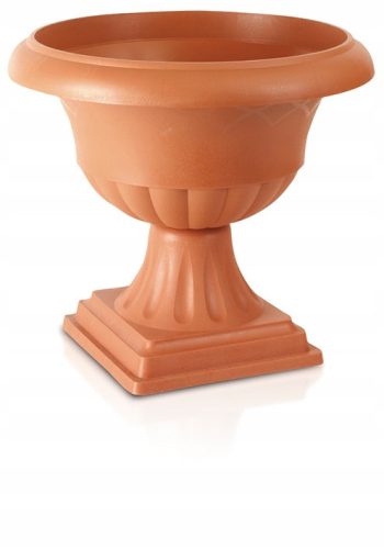  Prosperplast flowerpot, 39.5 cm x 39.5 x 35 cm, diameter 39.5 cm, plastic in brown and beige tones