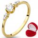  GOLD ENGAGEMENT RING 333 8K ZIRCON r13