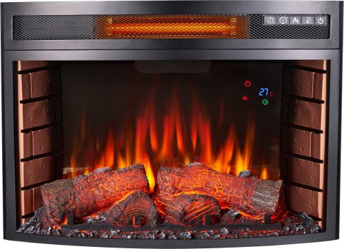 Built-in fireplace with heating function, electric ArtiFlame black 1600 W 66 x 47 x 28.7 cm