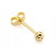  BEAUTIFUL GOLD EARRING pr. 585 14k BALL 3mm STUD