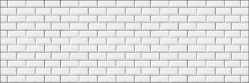 KITCHEN PHOTO WALLPAPER WHITE BRICK WALL 350x60cm