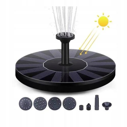  SOLAR POWERED FOUNTAIN WITH 6 NOZZLES