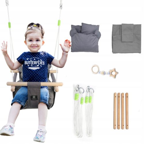 children's wooden swing