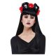  Smiffys Headband Dark Roses and Skulls