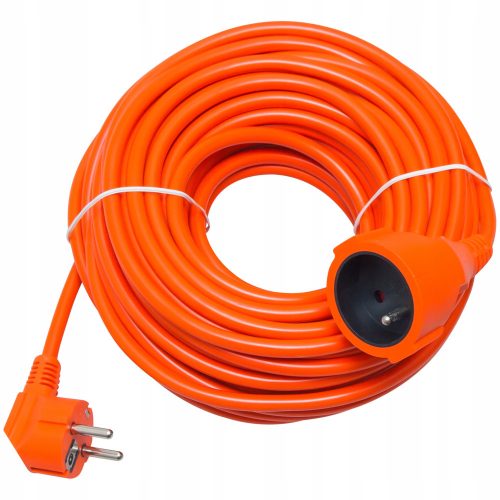 HITELO garden extension cable 20 m, 1 pc. sockets, orange