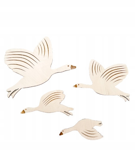  WOODEN GEESE wall decoration 4 pieces HIT decoration