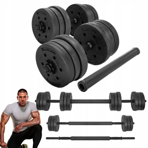  Be4Sport adjustable bituminous dumbbells 2x 10 kg