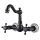 Silla VINTAGE black wall-mounted washbasin faucet