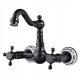 Silla VINTAGE black wall-mounted washbasin faucet