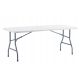 Tables et chaises de jardin pour terrasse Table de jardin Saska, en plastique. Table traiteur blanche