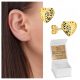  Gold earrings HEARTS DIAMOND HEART 585