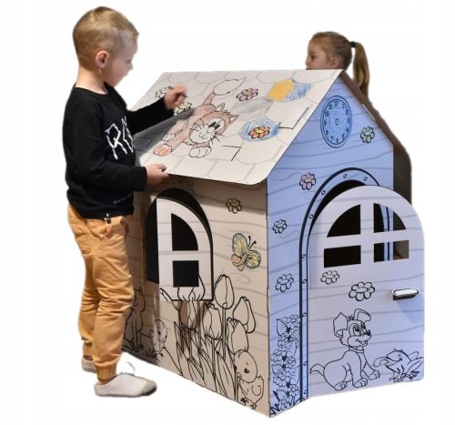 Dreamline XXL white cardboard coloring house