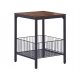 Beliani KENNER square table 40 x 40 x 55 cm, dark beech
