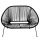 Benches for garden and terrace Plastic bench with backrest 114 x 74 cm