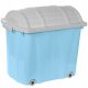  TOY CONTAINER, LARGE PLASTIC TRACK BOX ORGANIZER ON WHEELS