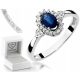  SAPPHIRE RING DIAMONDS 585 FREE ENGRAVING